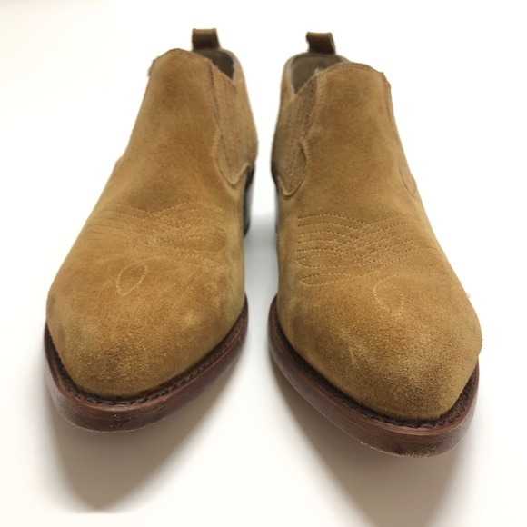 Frye Womens Boots 7.5 B Booties Leather Sand Ankle - Picture 2 of 8